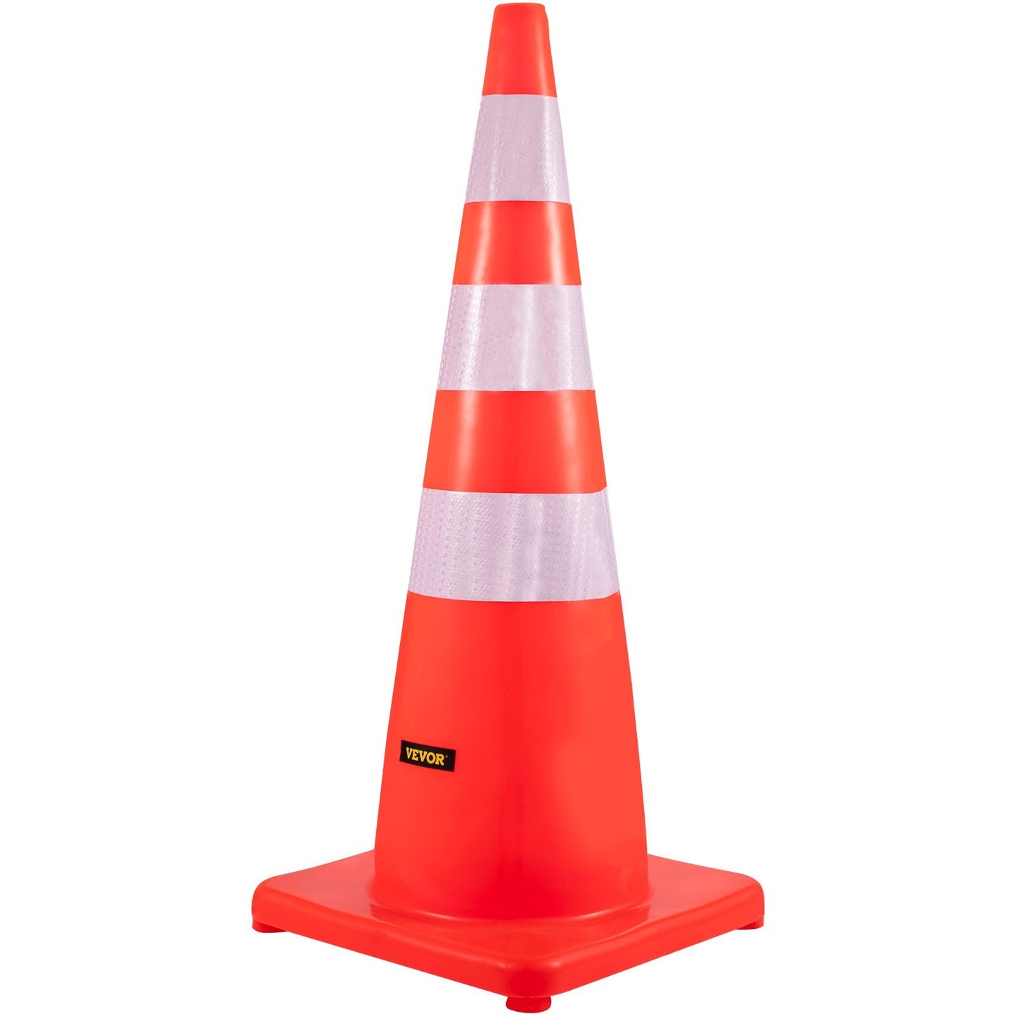 VEVOR Safety Cones,6x36Traffic Cones, PVC Orange Construction Cones, Reflective Collars Traffic Cones With Weighted Base Used For Traffic Control, Driveway Road Parking And School Improvement