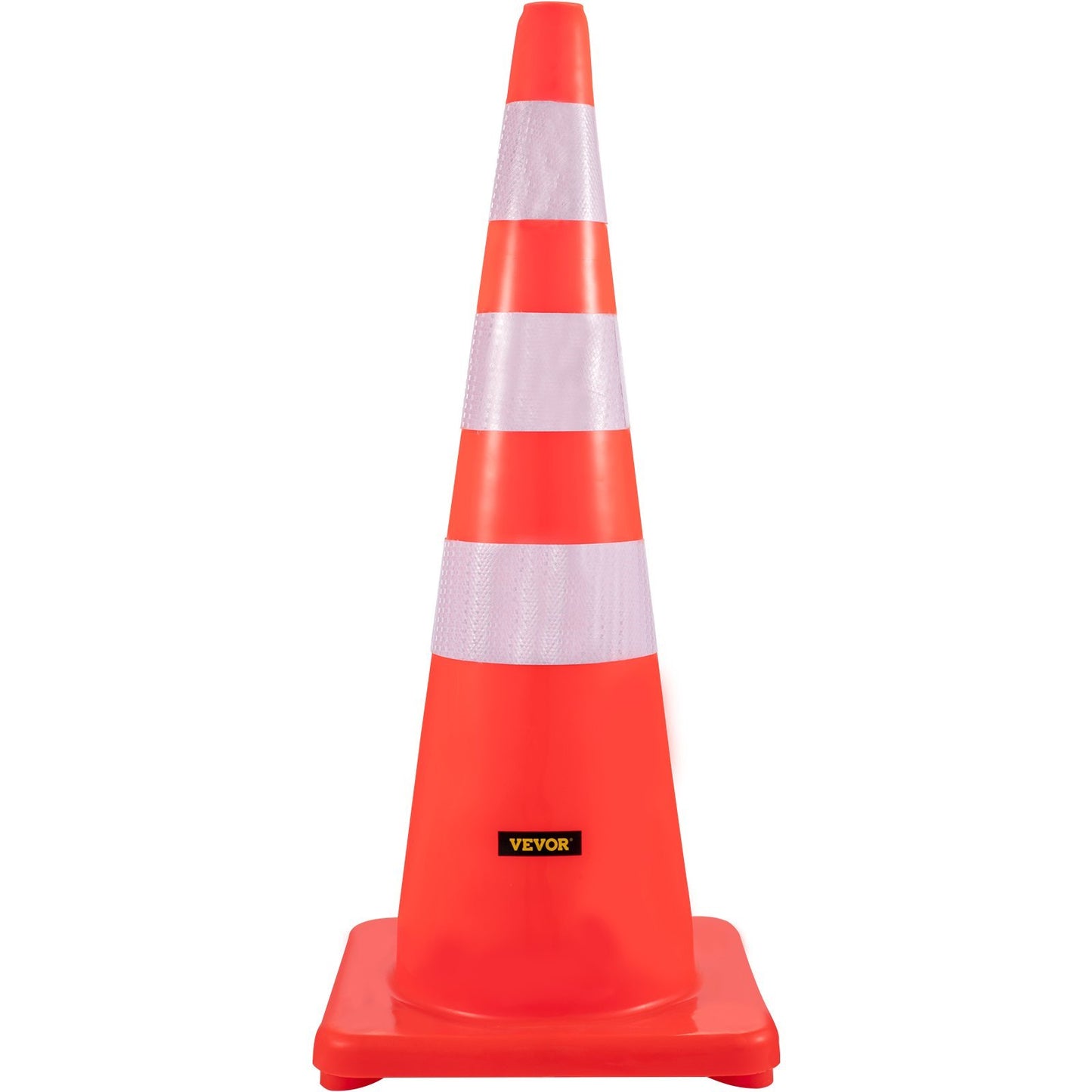 VEVOR Safety Cones,6x36Traffic Cones, PVC Orange Construction Cones, Reflective Collars Traffic Cones With Weighted Base Used For Traffic Control, Driveway Road Parking And School Improvement