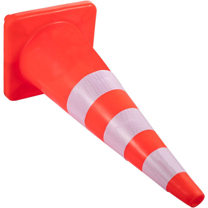 VEVOR Safety Cones,6x36Traffic Cones, PVC Orange Construction Cones, Reflective Collars Traffic Cones With Weighted Base Used For Traffic Control, Driveway Road Parking And School Improvement