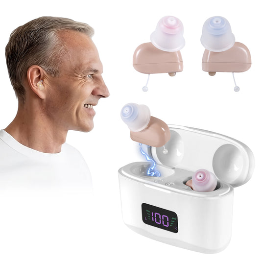 Rechargeable Hearing Aids with Portable Charging Case – Clearer Hearing, All Day Comfort